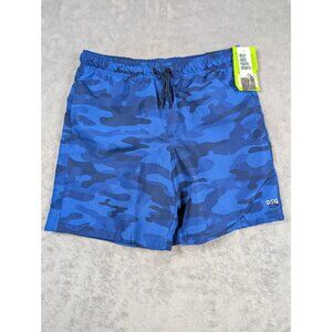 DSG Rec Shorts Youth Boy Size Medium Blue Line Camo Stars Athletic Sports